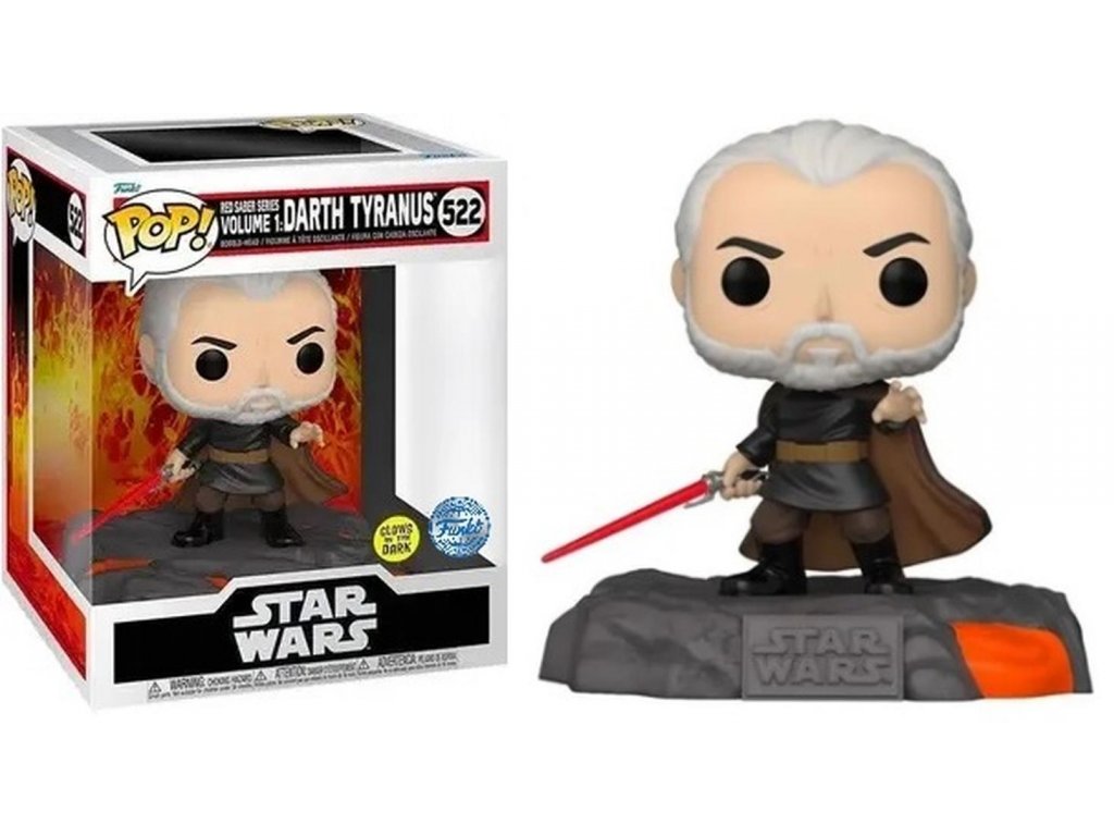 Funko POP! 522 Star Wars: Red Saber Series Vol. 1 - Darth Tyrannus Special Edition GITD