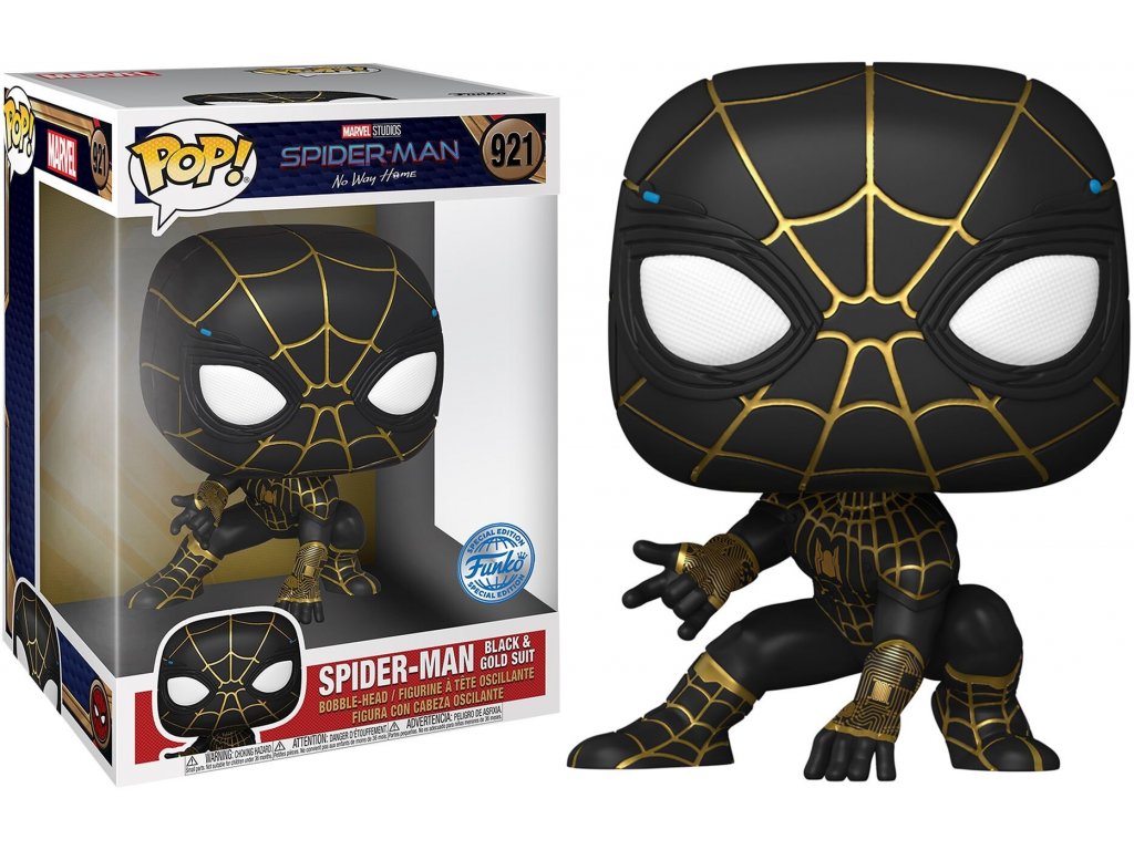 Funko POP! 921 Spider-Man: No Way Home - Jumbo - Spider-Man Black & Gold Suit Special Edition