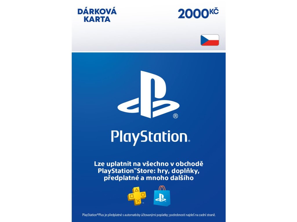 PlayStation peněženka kredit 2000 Kč - CZ