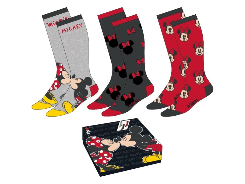 Ponožky Disney - Mickey & Minnie 3-Pack (35-41)