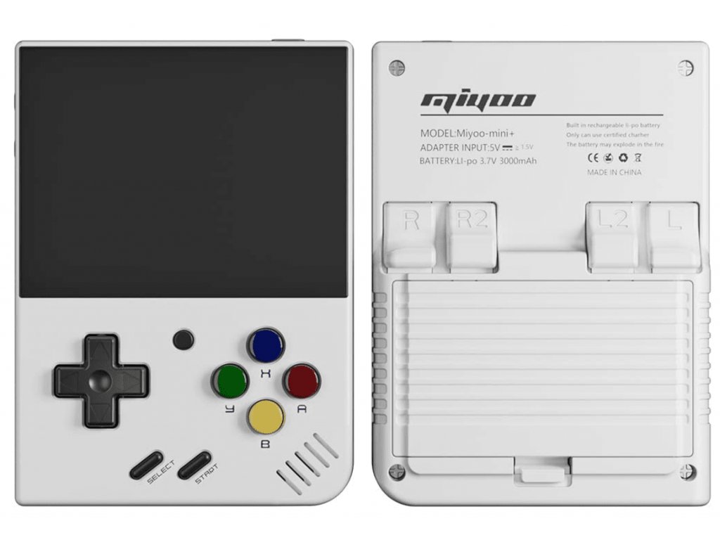 Retro handheld konzole Miyoo Mini Plus WiFi bílá