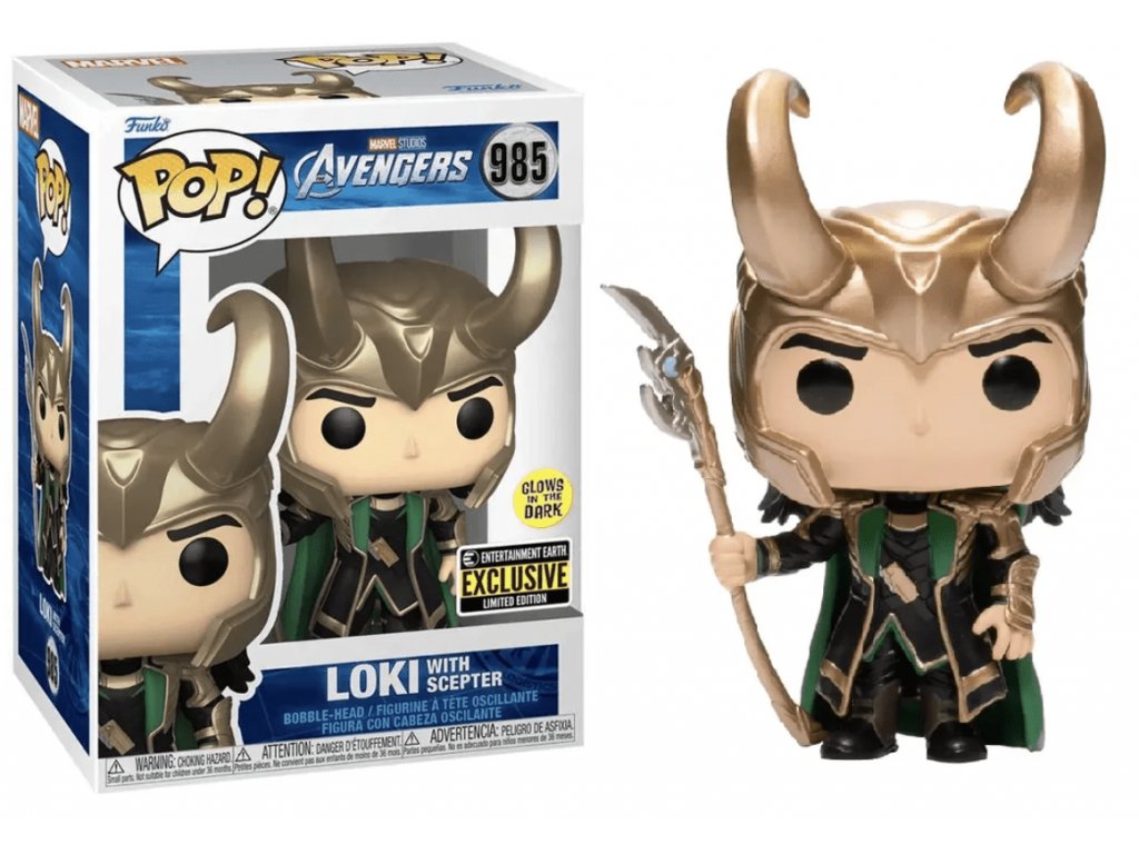 Funko POP! 985 Marvel Avengers - Loki with Scepter GITD Exclusive