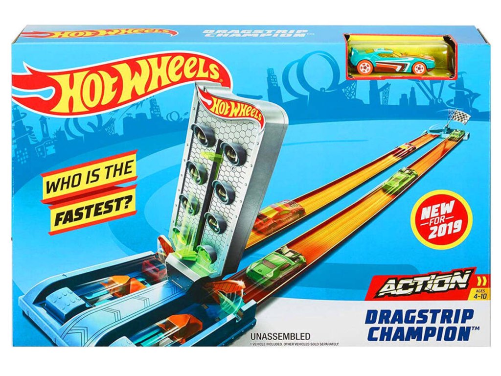 Hot Wheels Šampionát Dráha s autíčkem - Dragstrip Champion