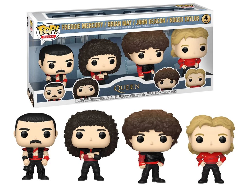 Funko POP! 4-Pack Rocks: Queen - Freddie Mercury / Brian May / John Deacon  / Roger Taylor za 1 484 Kč - Figurky Funko POP | KONZOLIŠTĚ.cz