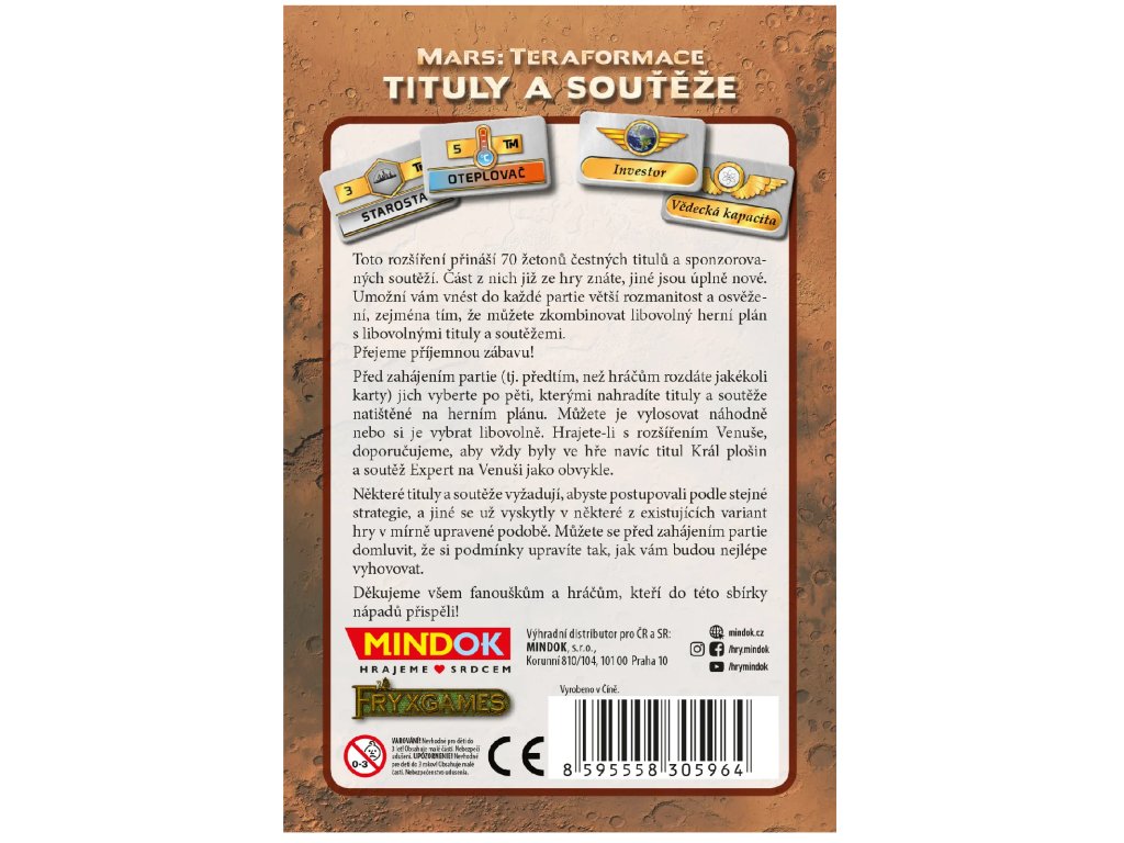 Mars: Teraformace – Tituly a soutěže – rozšíření 8