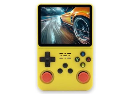Retro handheld konzole R36S pikachu žlutá