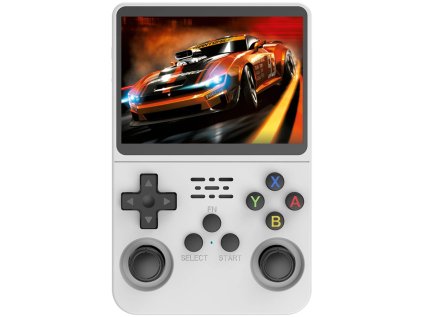 Retro handheld konzole R36 Plus Wifi bílá