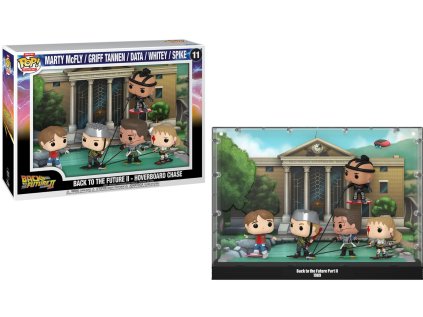 Funko POP! 11 Deluxe Moment: Back To The Future II - Hoverboard Chase - Marty McFly / Griff Tannen / Data / Whitey / Spike