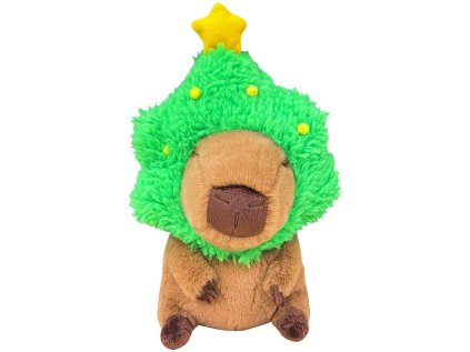 Plyšák Capybara - Capybara with Christmas Tree 32 cm