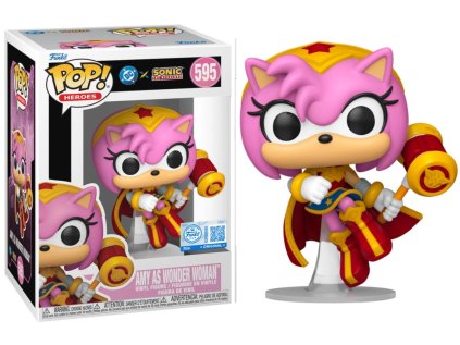 Funko POP! 595 Heroes: DC Sonic The Hedgehog - Amy As Wonder Woman Special Edition