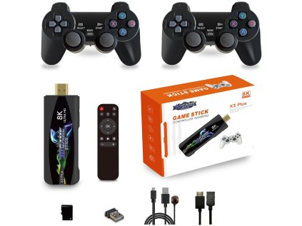 Retro konzole HDMI Game Stick X3 Plus 8K (Dual System)