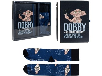 Dárkový set Harry Potter - Dobby: zápisník, pero a ponožky