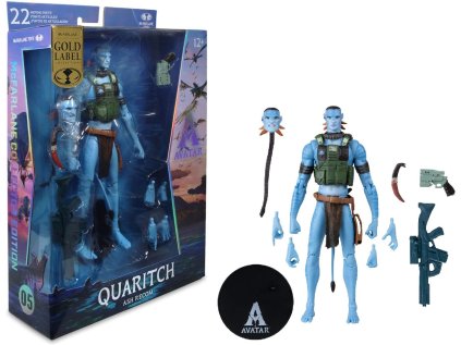 Akční figurka Avatar: Fire and Ash - Quaritch (Ash Recom) (Gold Label) 18 cm