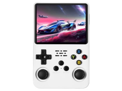 Retro handheld konzole R36S bílá
