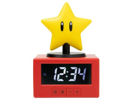Lampička s budíkem Super Mario - Super Star Icon Light