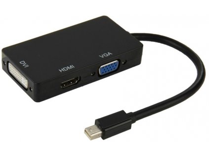 MINI DisplayPort to HDMI+VGA+DVI (3v1) Adapter Redukce