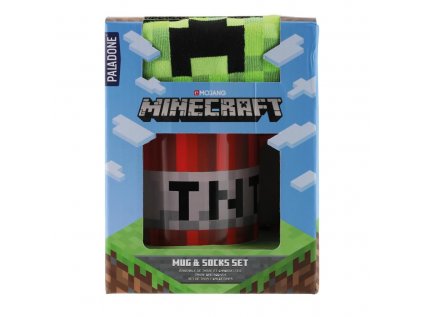 Set Minecraft hrnek TNT a ponožky Creeper