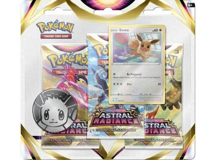 Pokémon TCG: Sword & Shield 10 Astral Radiance 3-Pack Blister - Eevee