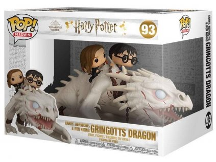 Funko POP! 93 Rides: Harry Potter - Harry, Hermione and Ron Riding Gringotts Dragon