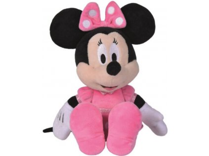 Plyšák Disney Minnie růžové šaty 25 cm