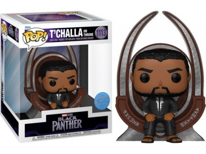 Funko POP! 1113 Deluxe: Black Panther - T'Challa on Throne Special Edition