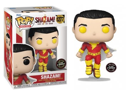 Funko POP! 1277 Movies: Shazam! Fury of The Gods - Shazam  Limited Glow Chase Edition