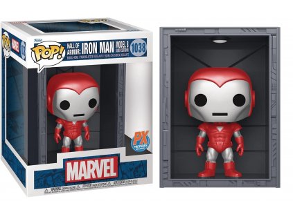 Funko POP! 1038 Deluxe: Marvel Hall of Armor - Iron Man Model 8 Silver Centurion PX Exclusive