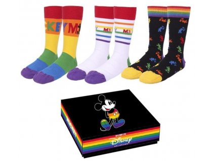 Ponožky Disney - Mickey Pride 3-Pack (35-41)
