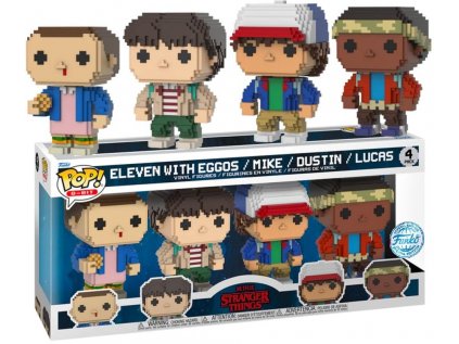 Funko POP! 8-Bit: Stranger Things - Eleven with Eggos / Mike / Dustin / Lucas Special Edition