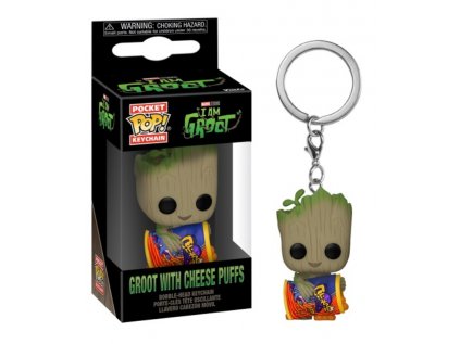 Funko Pocket POP! Klíčenka I Am Groot Groot with Cheese Puffs