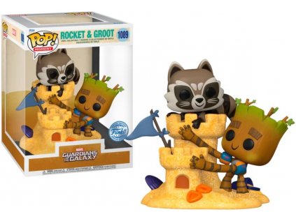 Funko POP! 1089 Moments: Guardians of the Galaxy - Rocket & Groot Beach Day Special Edition