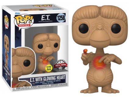 Funko POP! 1258 Movies: E.T. - E.T. with Glowing Heart Special Edition GITD