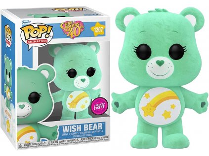 Funko POP! 1207 Animation: Care Bears 40th - Wish Bear Limited Flocked Chase Edition