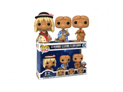 Funko POP! 3 Pack Movies E.T. E.T. In DisguiseE.T. In RoseE.T. With Flowers