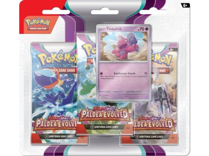 Pokémon TCG: Scarlet & Violet Paldea Evolved 3-Pack Blister - Tinkatink