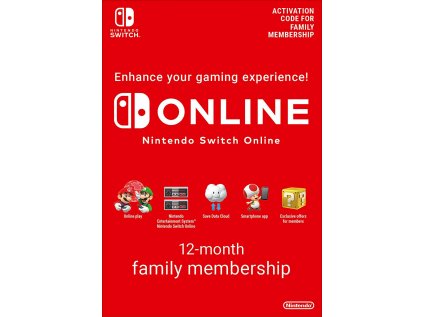 Nintendo Switch Online Membership (Family) - Digital (12M členství)