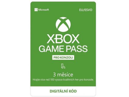 Xbox Game Pass CZ předplatné na 3 měsíce
