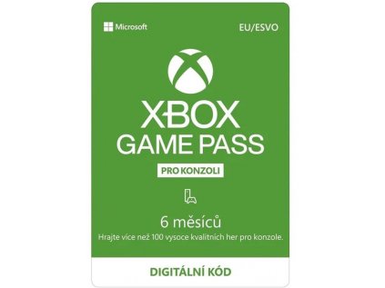 Xbox Game Pass CZ předplatné na 6 měsíců