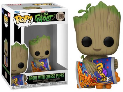 Funko POP! 1196 Marvel: I Am Groot - Groot with Cheese Puffs