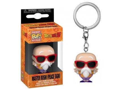 Funko Pocket POP! Klíčenka Dragon Ball Z - Master Roshi (Peace Sign)