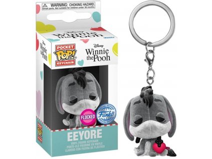 Funko Pocket POP! Klíčenka Disney - Winnie the Pooh Eeyore Flocked Special Edition
