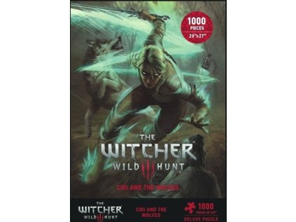 Puzzle The Witcher - Ciri and the Wolves 1000 dílků