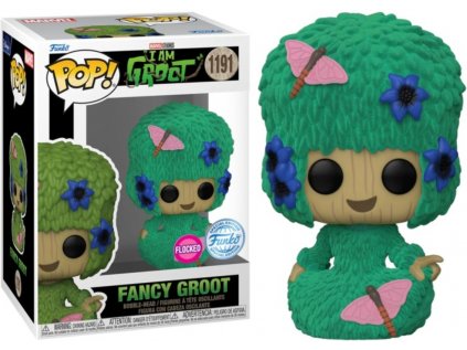 Funko POP! 1191 Marvel: I Am Groot - Fancy Groot Flocked Special Editon
