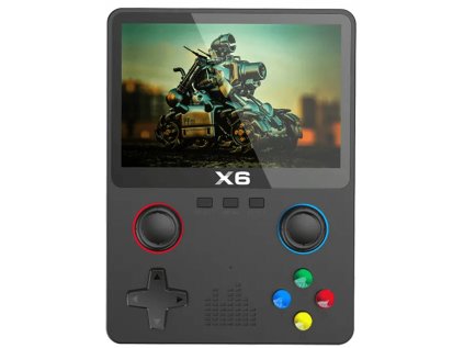 Retro handheld konzole X6 černá