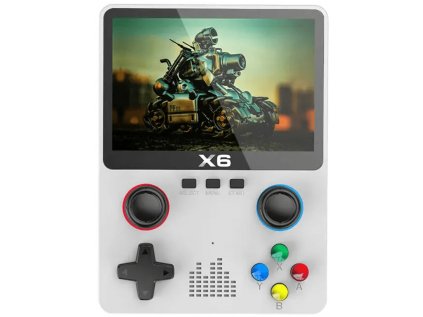 Retro handheld konzole X6 bílá