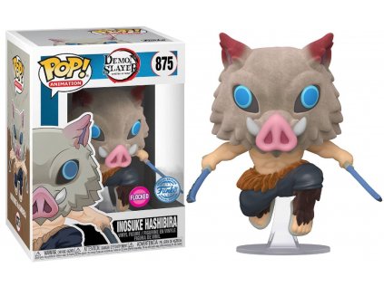 Funko POP! 875 Animation: Demon Slayer - Inosuke Hashibira Flocked Special Edition