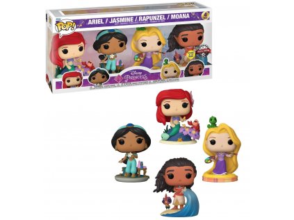 Funko POP! Disney Princess - Ariel / Jasmine / Rapunzel / Moana GITD Special Edition