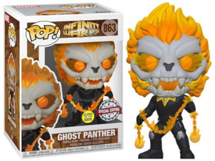 Funko POP! 863 Marvel Infinity Warps - Ghost Panther GITD Special Edition