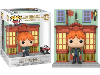 Funko POP! 142 Deluxe: Harry Potter - Ron Weasley with Quality Quidditch Supplies Special Edition