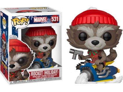 Funko POP! 531 Marvel - Rocket (Holiday)